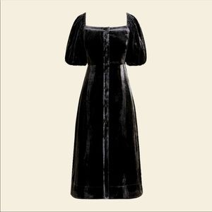 J. Crew puff sleeve velvet dress